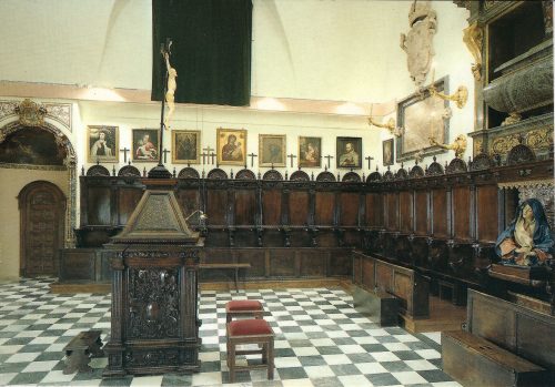 descalzas reales choir madrid old postcard