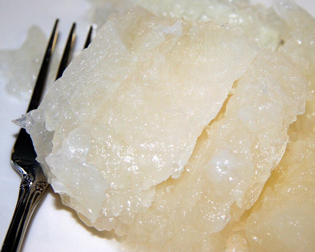Lutefisk closeup.