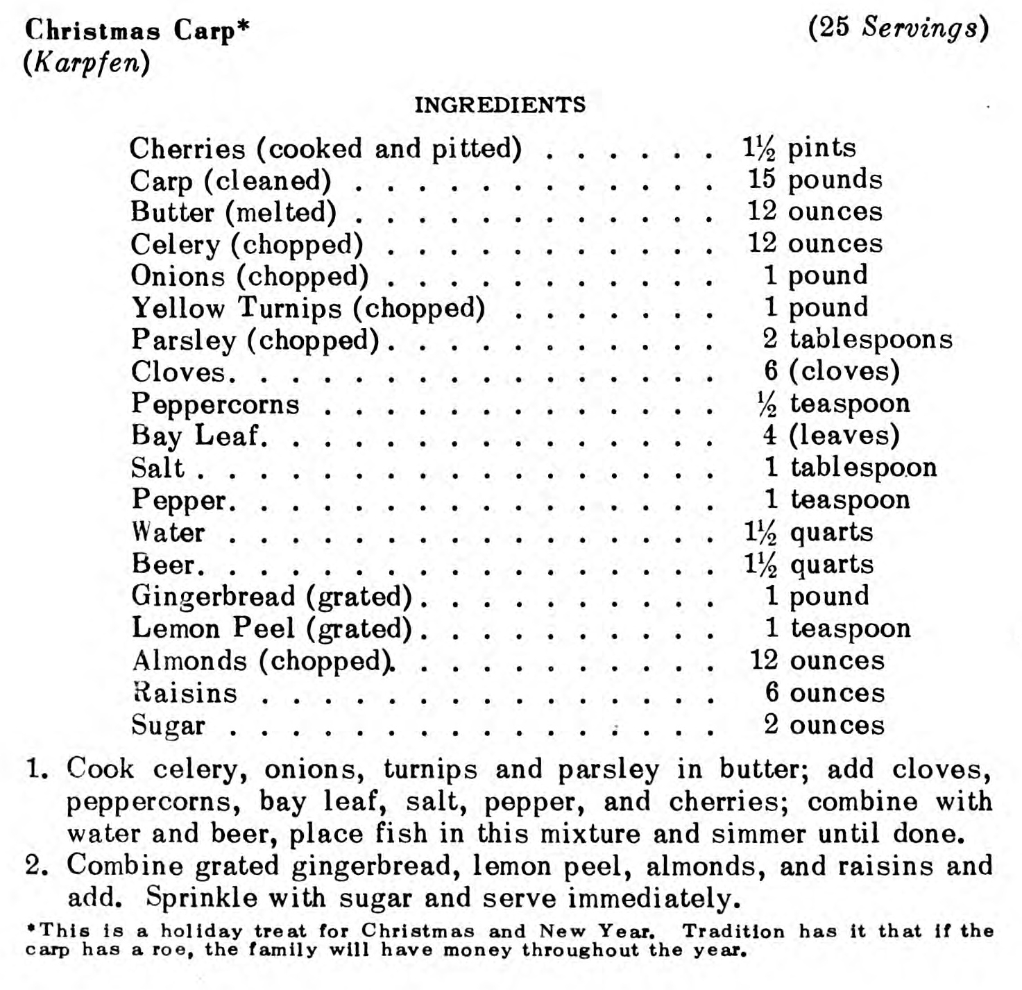 Christmas Carp 1956