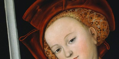 Joachimsthaler on her head