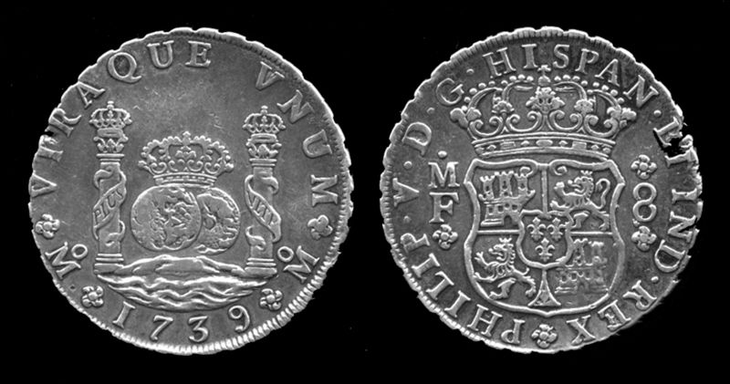 Silver 8 Reales Spanish dollar
