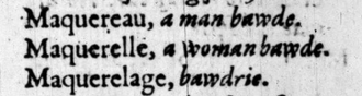Maquereau, Maquerelle and Maquerelage
