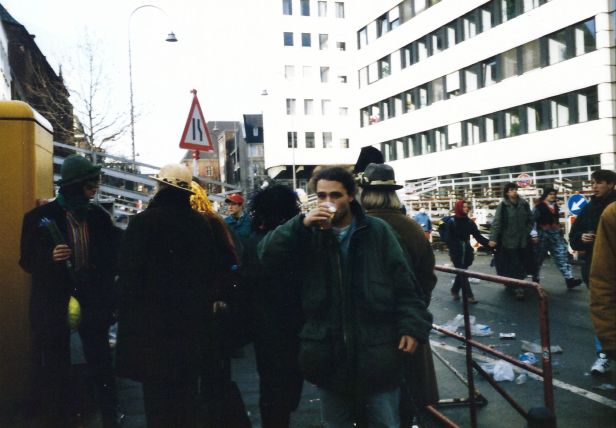 Drinking beer at cologne carnival