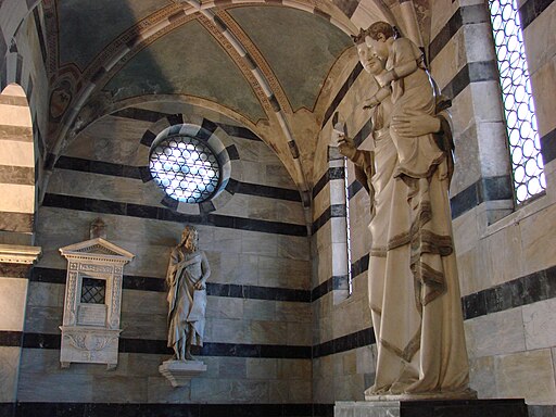 Andrea Pisano, Madonna della Rosa e San Giovanni Battista