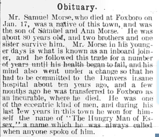 Hungry Man of Essex obituary