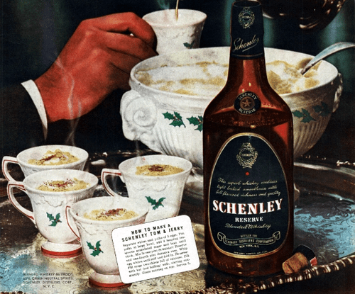 Tom and Jerry recipe whiskey ad