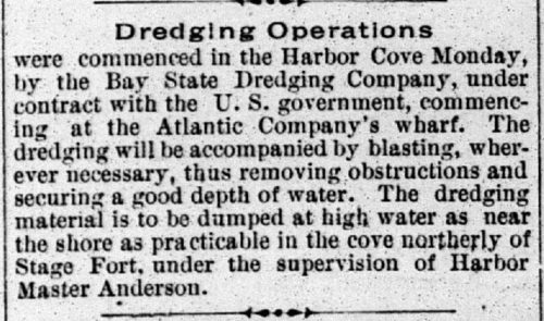 1889  harbor cove dredging cape ann advertiser