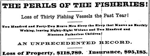 Perils of the fisheries Cape Ann Advertiser 1879