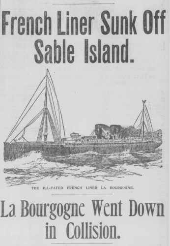 La Bourgogne sinking Boston Globe 1898